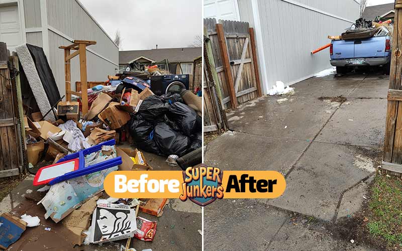 What We Take 5 driveway cleanup and trash removal denver